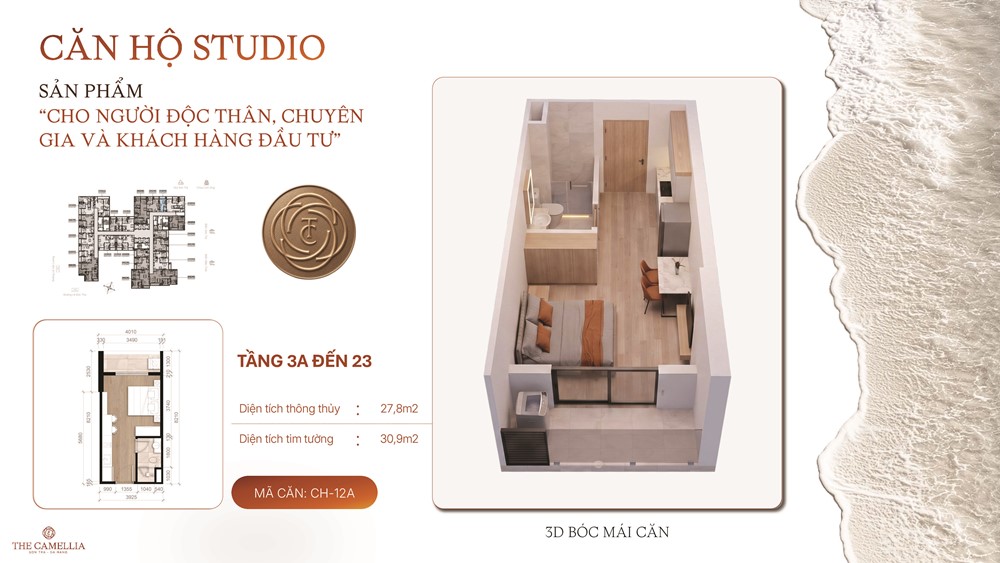 Mặt bằng căn hộ Studio